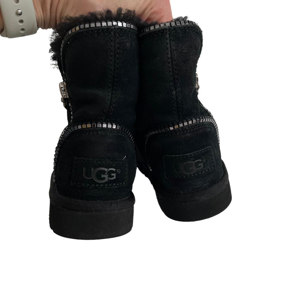 Ugg Florence Black Zipper Winter Snow Boots Baby Girl size 6 - Picture 7 of 11